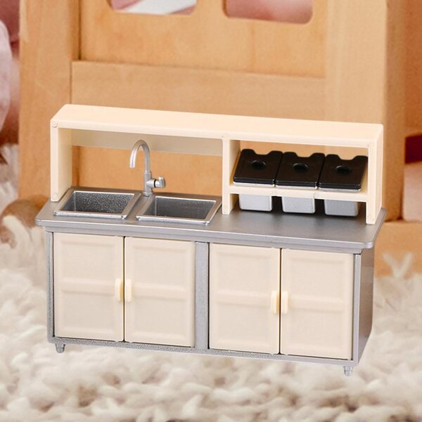 Puppenhaus 1:12 Miniatur-Mode-Milchtee-Arbeitsplatz