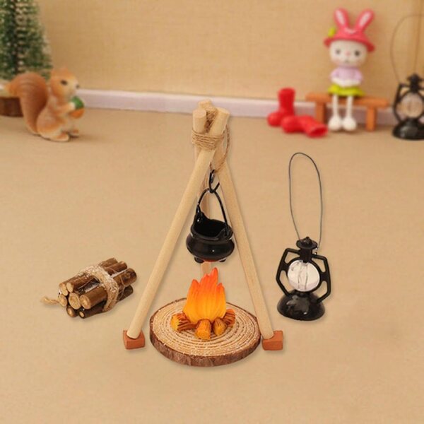 harayaa 1:12 Miniatur-Camping-Küchenset mit 14 realistischen Zubehörteilen