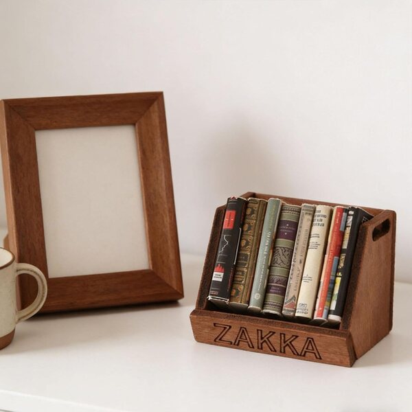 Holzregal für Puppenhaus – Mini-Bücherregal mit realistischen Details