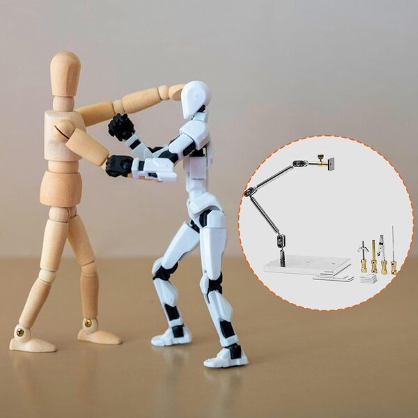 F Fityle Supporto Motion in Acciaio per Figure Anime con 5 Connettori, Base Stabile