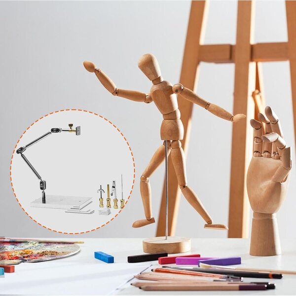 F Fityle Supporto Motion in Acciaio per Figure Anime con 5 Connettori, Base Stabile