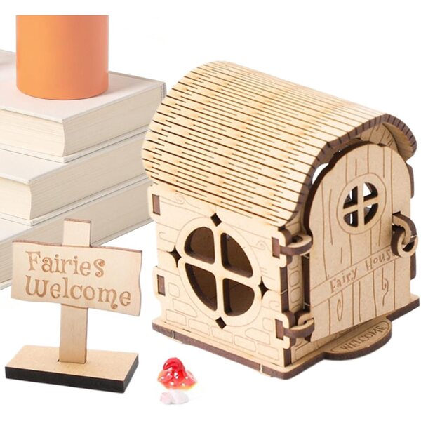Kit In Legno Miniatura Casa delle Fate - Set Artigianale Fai-da-te Creativo