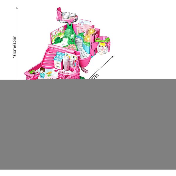 Casa delle bambole Princess Castle con suoni, luci e 6 design colorati per bambini