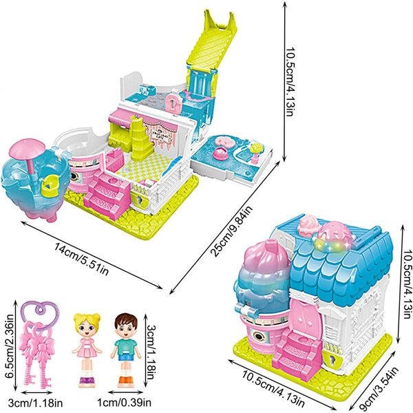 Generisch Casa delle Bambole Principessa con Luci e Suoni, Gioco per Bambini 3+