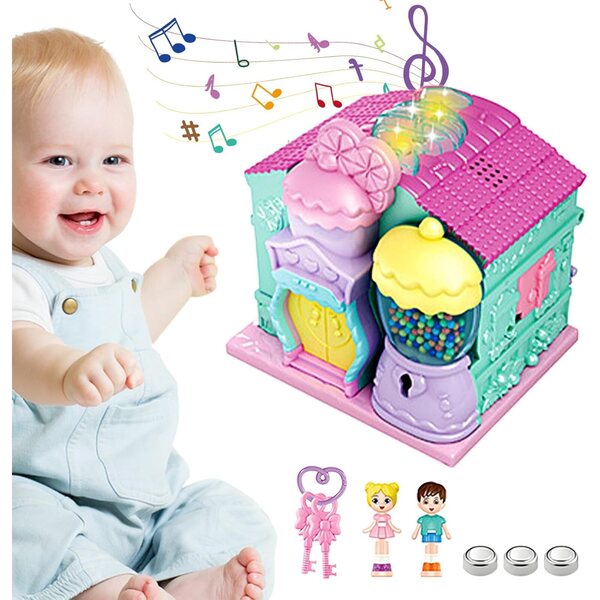 Castello da principessa con luci e musica, casa delle bambole per bambini 3+ anni