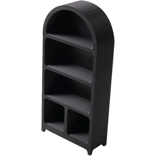 Mini Libreria per Case delle Bambole 1/12 in PETG Nero con Piedi per Micro Paesaggi