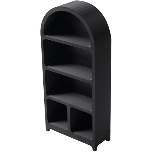 Mini Libreria per Case delle Bambole 1/12 in PETG Nero con Piedi per Micro Paesaggi