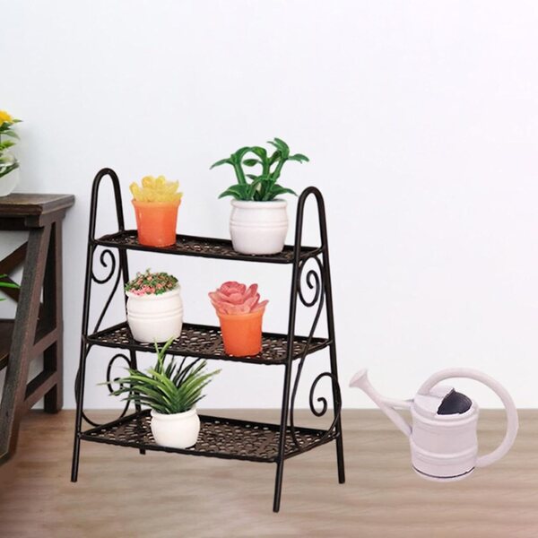 Set portafiori in miniatura per case di bambole 1:12 con piante e annaffiatoio
