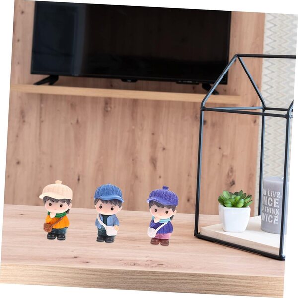 Toyvian 8 statuine PVC bambina e ragazzo per decorazioni torte e cameretta