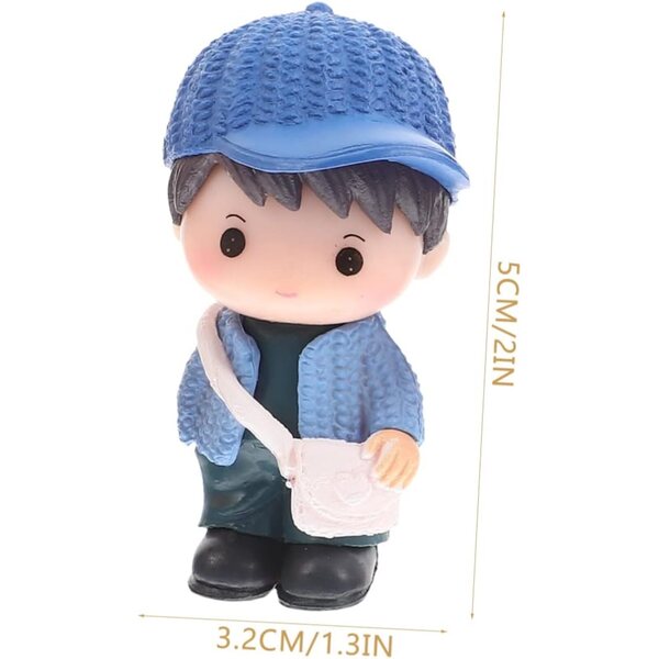 Toyvian 8 statuine PVC bambina e ragazzo per decorazioni torte e cameretta