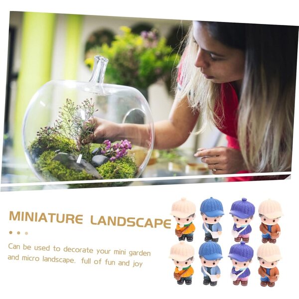 Toyvian 8 statuine PVC bambina e ragazzo per decorazioni torte e cameretta
