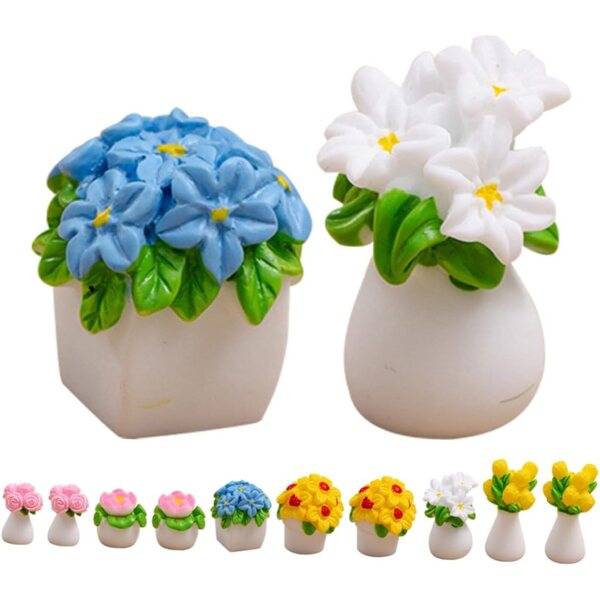 Hemobllo 12 Mini Bonsai in Vaso per Mini Case e Decorazioni da Scrivania