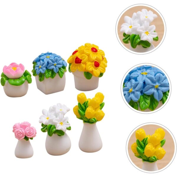 Hemobllo 12 Mini Bonsai in Vaso per Mini Case e Decorazioni da Scrivania