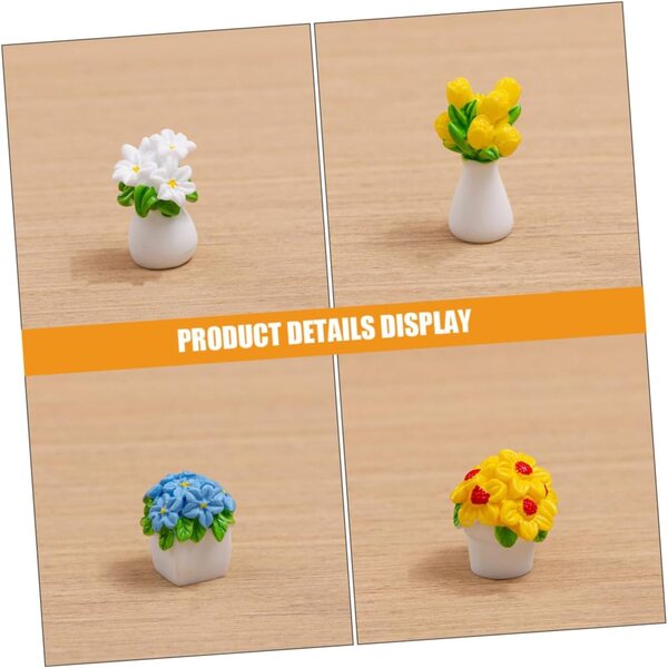 Hemobllo 12 Mini Bonsai in Vaso per Mini Case e Decorazioni da Scrivania