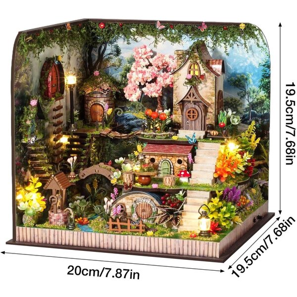 Bücherecken-Bausatz aus Holz und ABS: Miniatur-Bücherregal zum Bauen und Dekorieren Ihres Zuhauses