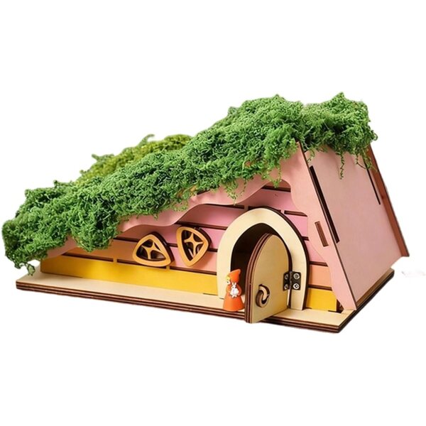 Miniatur-Feenhaus-Set aus Holz für Kinder und zur Dekoration von Veranstaltungen