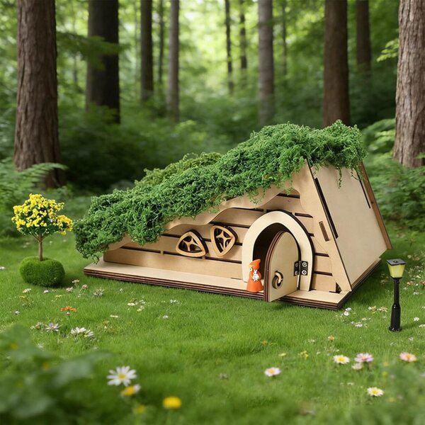 Miniatur-Feenhaus-Set aus Holz für Kinder und zur Dekoration von Veranstaltungen