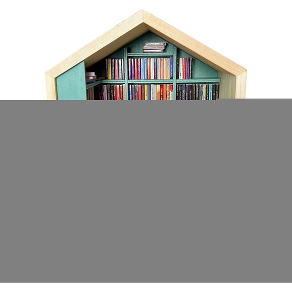Generico Mini-Bücherregal aus Holz für Ecken und Dekorationen – Anti-Stress-Organizer 24 x 17 x 9,7 cm