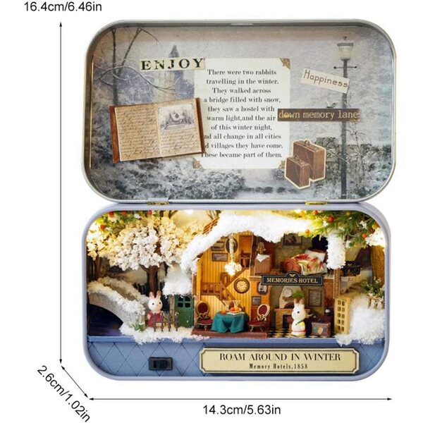 Casa delle Bambole Fai-da-te Miniatura con LED - Temi Vintage e Accessori Completi