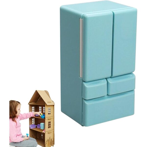 1:12 ABS-Puppenkühlschrank, realistische Puppenhausminiatur