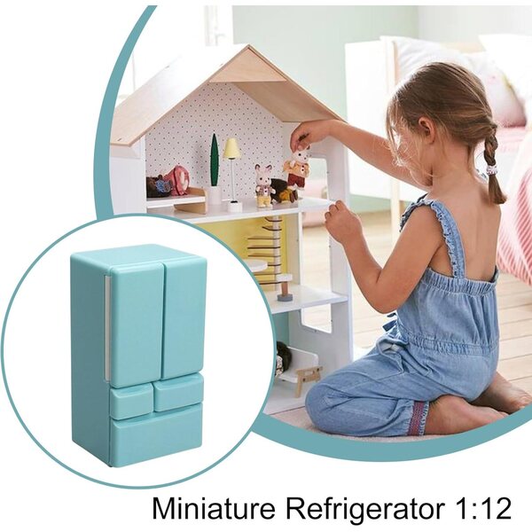 1:12 ABS-Puppenkühlschrank, realistische Puppenhausminiatur