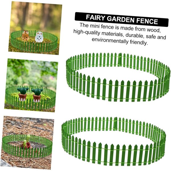 Miniatur-Holzzaun 2 Stück für Garten und Feenhaus