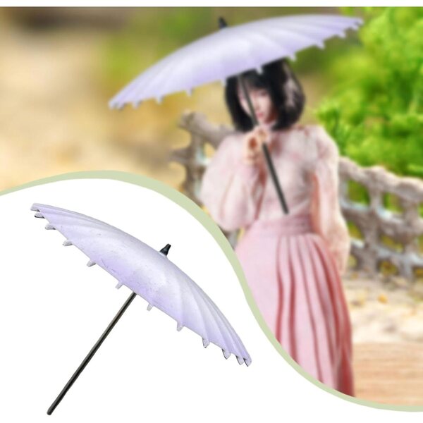 Mini-PVC-Regenschirm 1/12 für Puppenhaus – dekoratives Accessoire und Rollenspielzeug