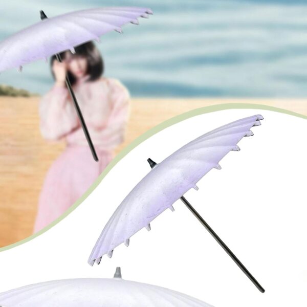 Mini-PVC-Regenschirm 1/12 für Puppenhaus – dekoratives Accessoire und Rollenspielzeug