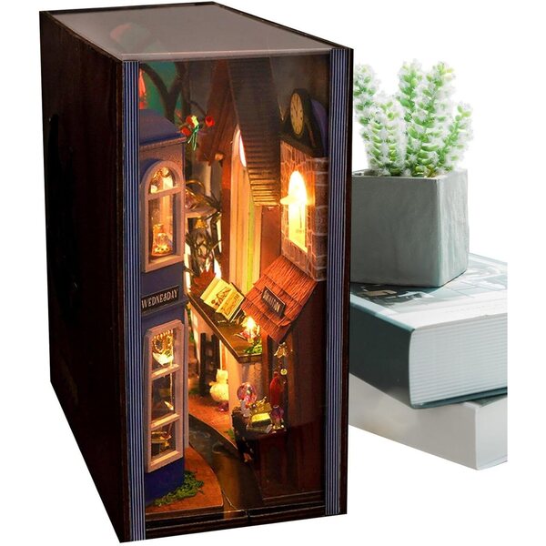 DIY Magic Fermalibri Fai da Te Casa con Luce LED e Copertura Antipolvere