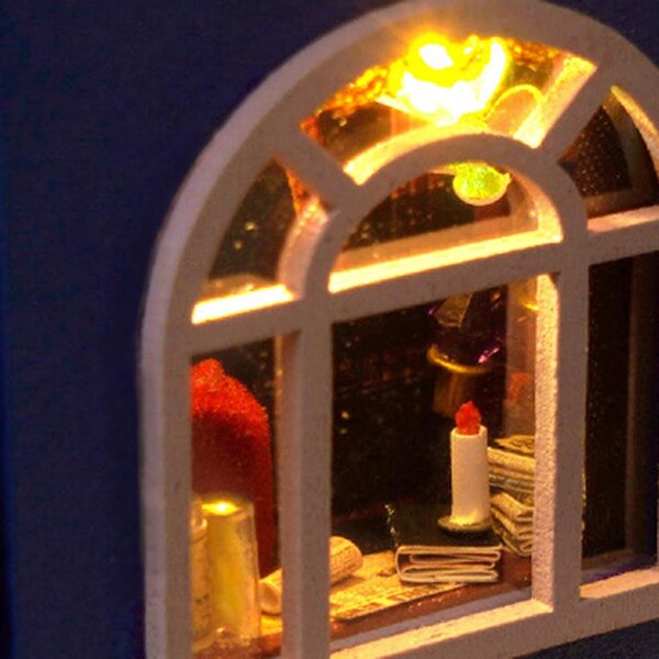 DIY Magic Fermalibri Fai da Te Casa con Luce LED e Copertura Antipolvere