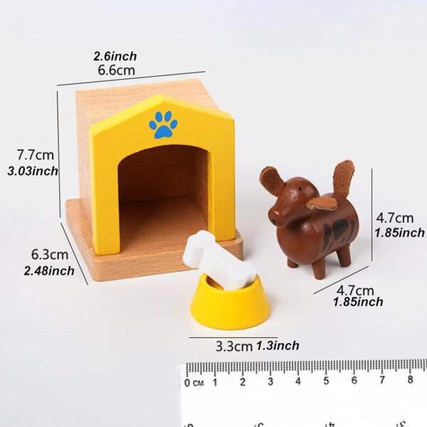 Set Mobili in Legno per Casa delle Bambole - Kit Miniatura Completo per Bambini 3+