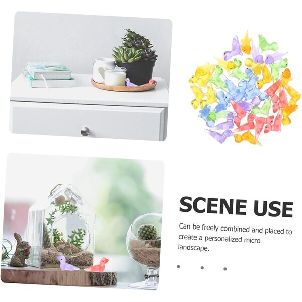 UPKOCH 36 pezzi lucertole miniatura luminose in resina per decorazioni creative