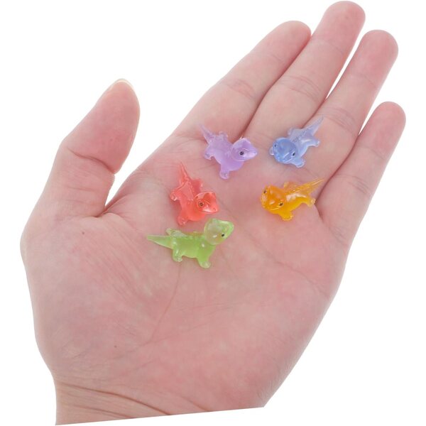 UPKOCH 36 pezzi lucertole miniatura luminose in resina per decorazioni creative