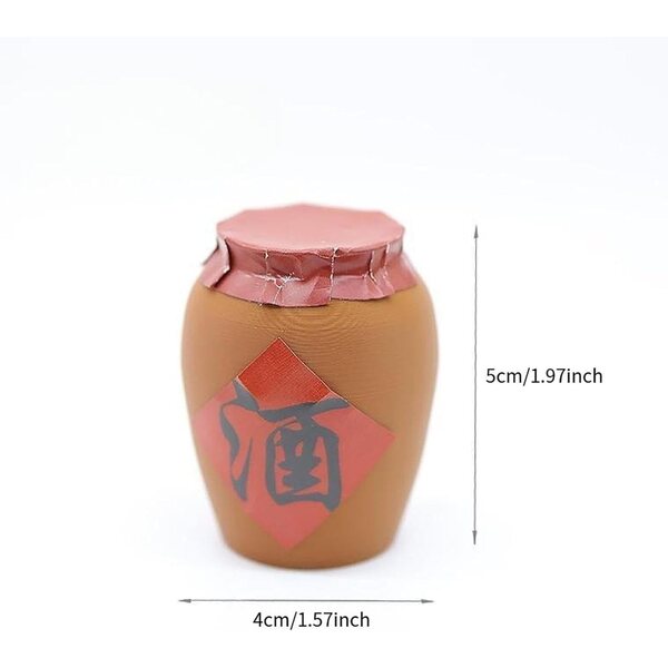 Miniatura Barattolo Vino per Case delle Bambole in PP Realistico XL 4x5 cm