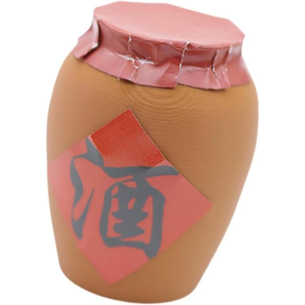 Miniatura Barattolo Vino per Case delle Bambole in PP Realistico XL 4x5 cm