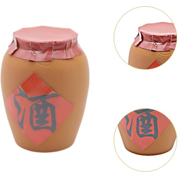 Miniatura Barattolo Vino per Case delle Bambole in PP Realistico XL 4x5 cm