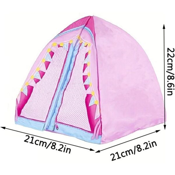 Puppen-Campingzelt-Set mit Mini-Strandstuhl | TETTZ 21x21x22 cm
