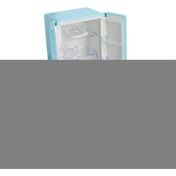 Harilla Mini Frigorifero 1:12 per Casa delle Bambole, Accessorio Cucina Blu in PP