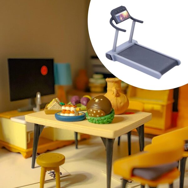 Oshhni Miniatura Attrezzatura Fitness per Casa delle Bambole e Decorazione Sportiva