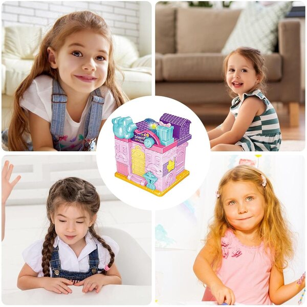 Casa delle Bambole Castello Musicale per Bambini, 6 Modelli, Gioco Sicuro e Portatile