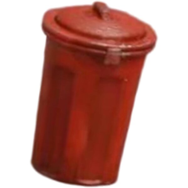 Mini-Mülleimer 1/64 aus PP für Dioramen, Mikrolandschaften und Puppenhäuser