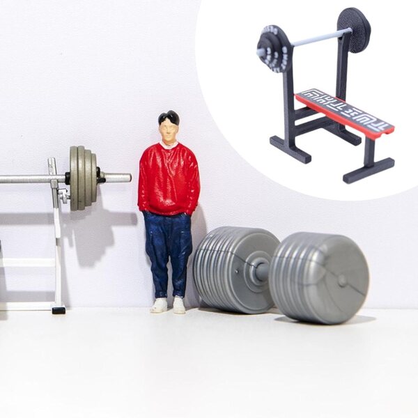 Modello Miniatura Attrezzatura Fitness per Casa delle Bambole, Dettagli Realistici