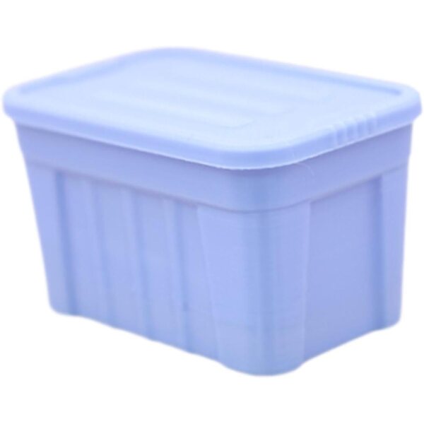 Miniatur-Spielzeugkiste für Puppenhaus 1/12 in PLA Blue Fiocias