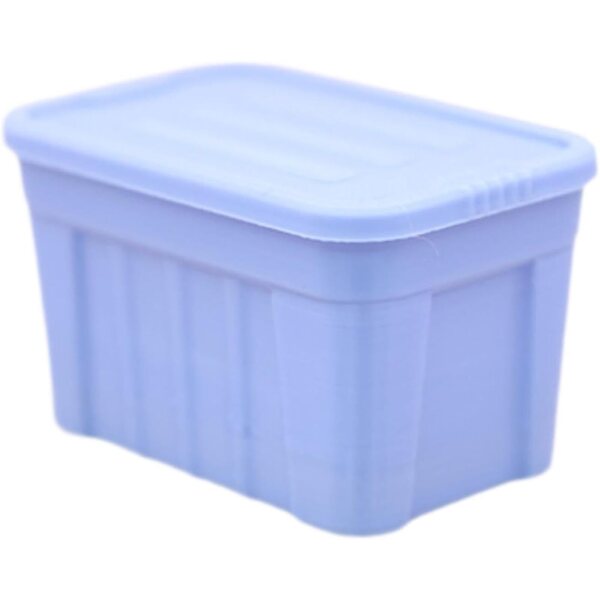 Miniatur-Spielzeugkiste für Puppenhaus 1/12 in PLA Blue Fiocias