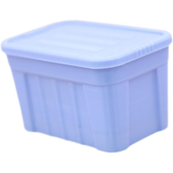 Miniatur-Spielzeugkiste für Puppenhaus 1/12 in PLA Blue Fiocias