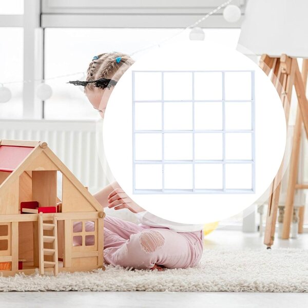 1/12 Puppenhaus Schuhregal aus Holz mit 16 Fächern, kompakt