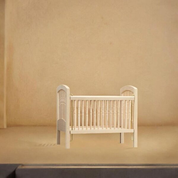 Letto Interattivo in Legno 1:12 per Case delle Bambole - Stile Romantico Europeo