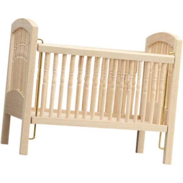 Letto Interattivo in Legno 1:12 per Case delle Bambole - Stile Romantico Europeo