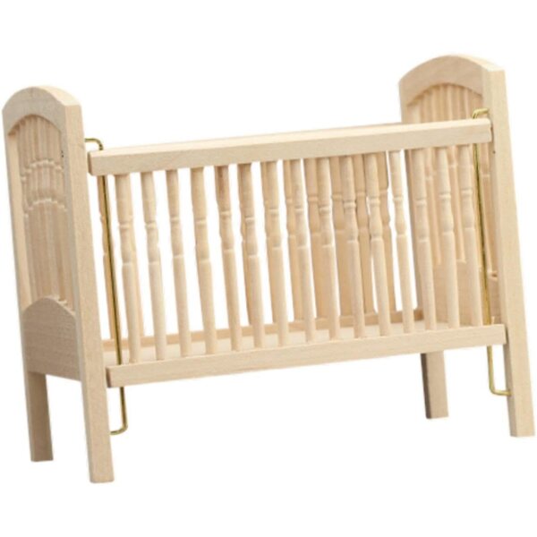 Letto Interattivo in Legno 1:12 per Case delle Bambole - Stile Romantico Europeo
