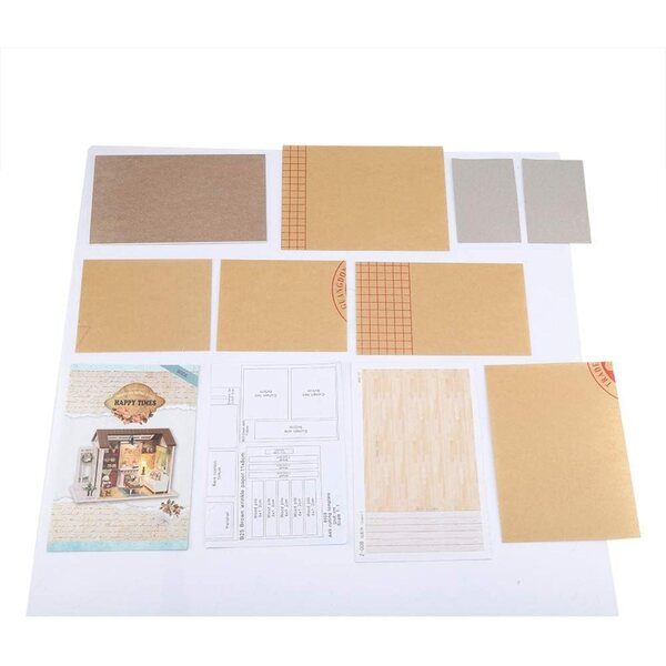 Kit Cottage Legno Fai-da-Te con Mobili Miniatura e Luci LED - Regalo Bambini e Decorazione